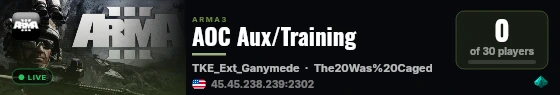 AOC Aux/Training live status badge