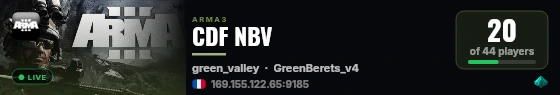 CDF NBV live status badge