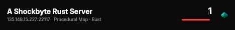A Shockbyte Rust Server live status badge