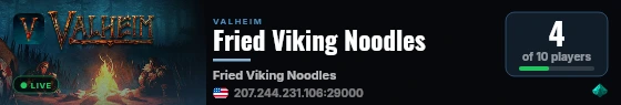 Fried Viking Noodles live status badge