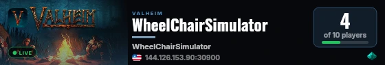 WheelChairSimulator live status badge