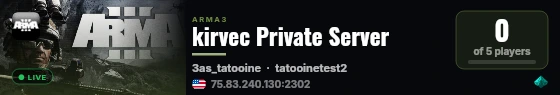 kirvec Private Server live status badge