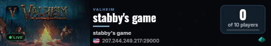 stabby's game live status badge