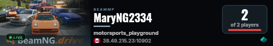 MaryNG2334 live status badge