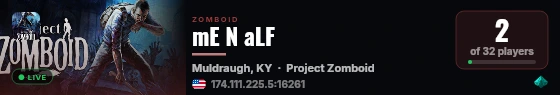 mE N aLF live status badge