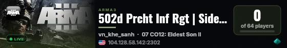 502d Prcht Inf Rgt | Side Operations Server | https://discord.g live status badge