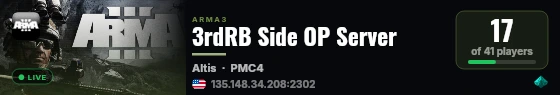 3rdRB Side OP Server live status badge