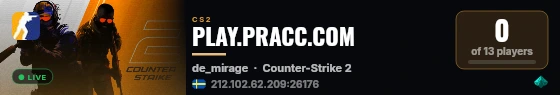 PLAY.PRACC.COM live status badge