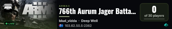766th Aurum Jager Battalion | https://discord.gg/6rSQ6PPZhx live status badge