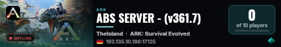 ABS SERVER - (v361.7) live status badge