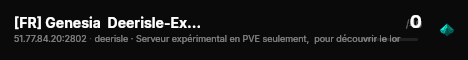 [FR] Genesia  Deerisle-Experimental-Version - PVE Only live status badge