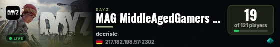 MAG MiddleAgedGamers #2 PVE DEER|FRESH-WIPED 15 JUL live status badge