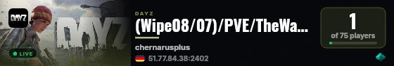 (Wipe08/07)/PVE/TheWarOnDayz/CAR++/Trader/Bunker/ToxicZone/Oilr live status badge
