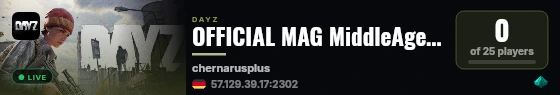 OFFICIAL MAG MiddleAgedGamers #3 Vanilla+ live status badge