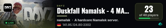 Duskfall Namalsk - 4 MAN MAX | 1PP | VANILLA + MODS live status badge