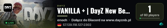 VANILLA + | DayZ New Beginning live status badge
