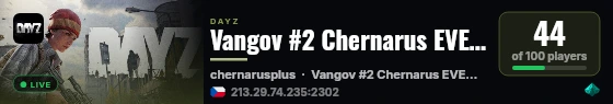 Vangov #2 Chernarus EVENT PVP live status badge