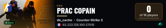 PRAC COPAIN live status badge