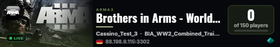 Brothers in Arms - World War 2 live status badge