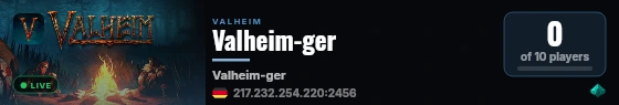 Valheim-ger live status badge