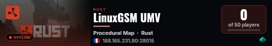 LinuxGSM UMV live status badge