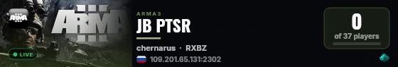 JB PTSR live status badge