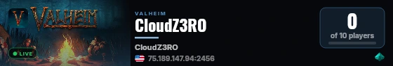 CloudZ3RO live status badge