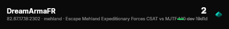 DreamArmaFR live status badge