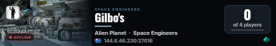 Gilbo's live status badge