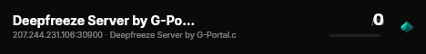 Deepfreeze Server by G-Portal.com live status badge