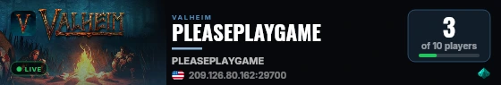 PLEASEPLAYGAME live status badge