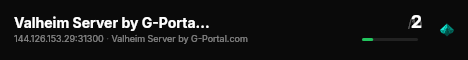 Valheim Server by G-Portal.com live status badge