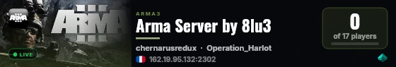 Arma Server by 8lu3 live status badge