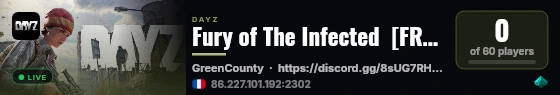 Fury of The Infected  [FR/PT/EN] | PVE-vanilla | Green County live status badge