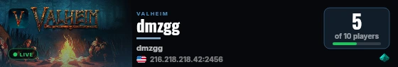 dmzgg live status badge