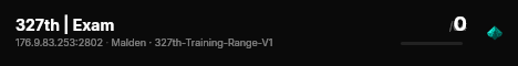 327th | Exam live status badge