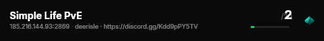 Simple Life PvE live status badge