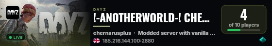 !-ANOTHERWORLD-! CHERNO WINTER TERJE HARDCORE SURVIVAL PVPVE live status badge