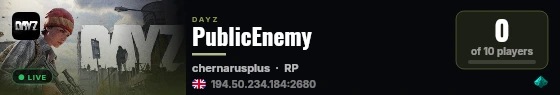 PublicEnemy live status badge