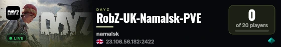 RobZ-UK-Namalsk-Vanilla-PVE live status badge