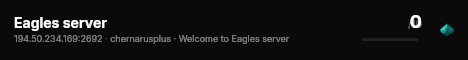 Eagles server live status badge