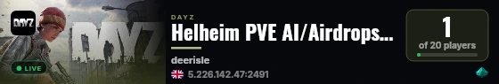 Helheim PVE AI/Airdrops/Missions live status badge