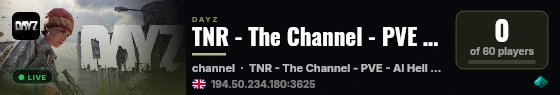 TNR - The Channel - PVE - AI Hell - Bunkers - Quests - BM live status badge