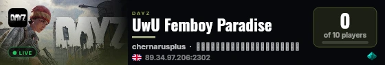 UwU Femboy Paradise live status badge