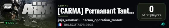 [CARMA] Permanant Tantale live status badge