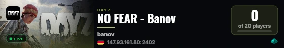 NO FEAR - Banov live status badge