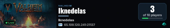 Iknedelas live status badge
