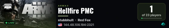 Hellfire PMC live status badge