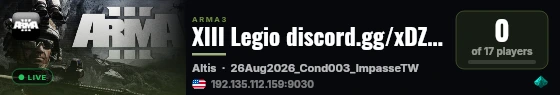 XIII Legio discord.gg/xDZz2A7fkc live status badge