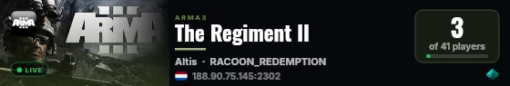 The Regiment II live status badge
